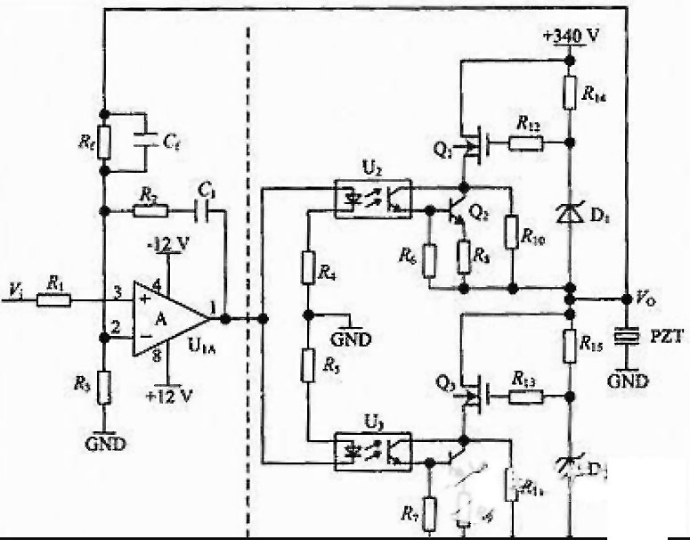 压电陶瓷驱动电源原理-光耦和功率NMOS管-竟业电子